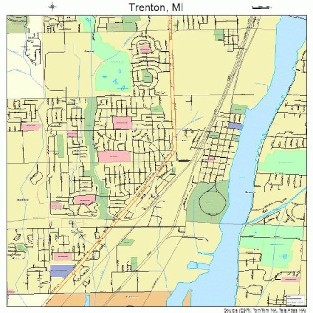 Amazon Large Street Road Map Of Trenton Michigan MI Printed Poster Size Wall Atlas Of Your Home Town Amazon Large Street Road Map Of Trenton Michigan MI Printed Poster Size Wall Atlas Of Your Home Town