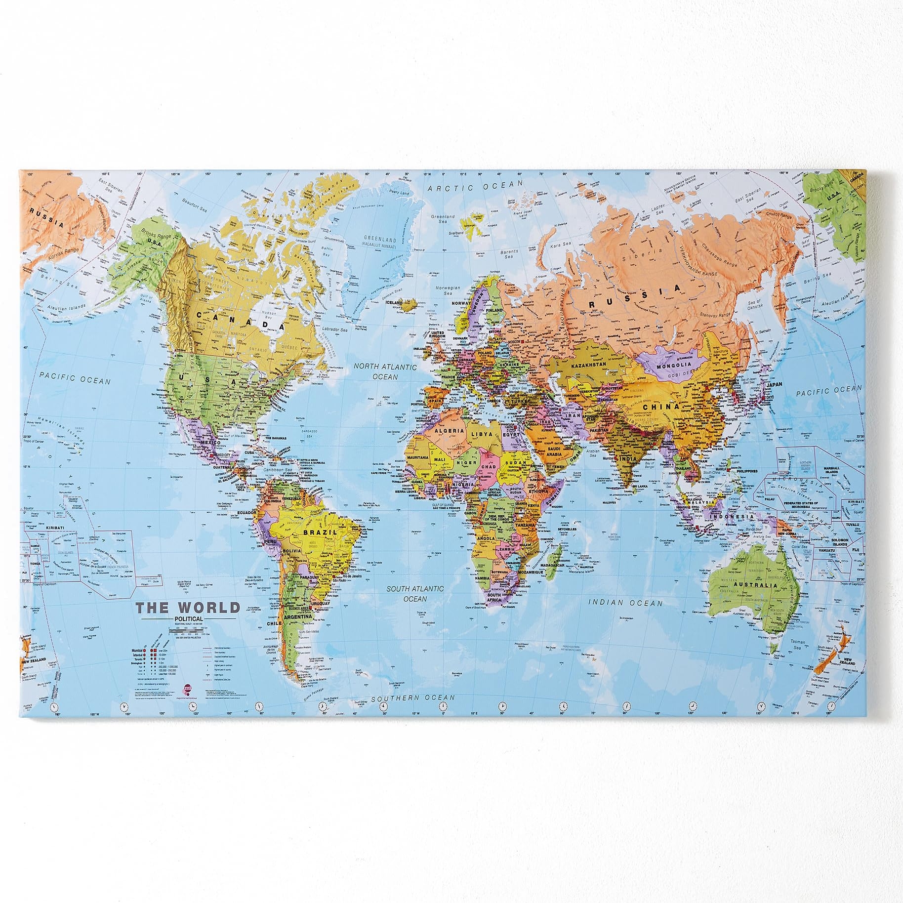 Amazon Maps International Canvas Push Pin World Map Political 24 h X 36 w Inches Office Products Amazon Maps International Canvas Push Pin World Map Political 24 h X 36 w Inches Office Products