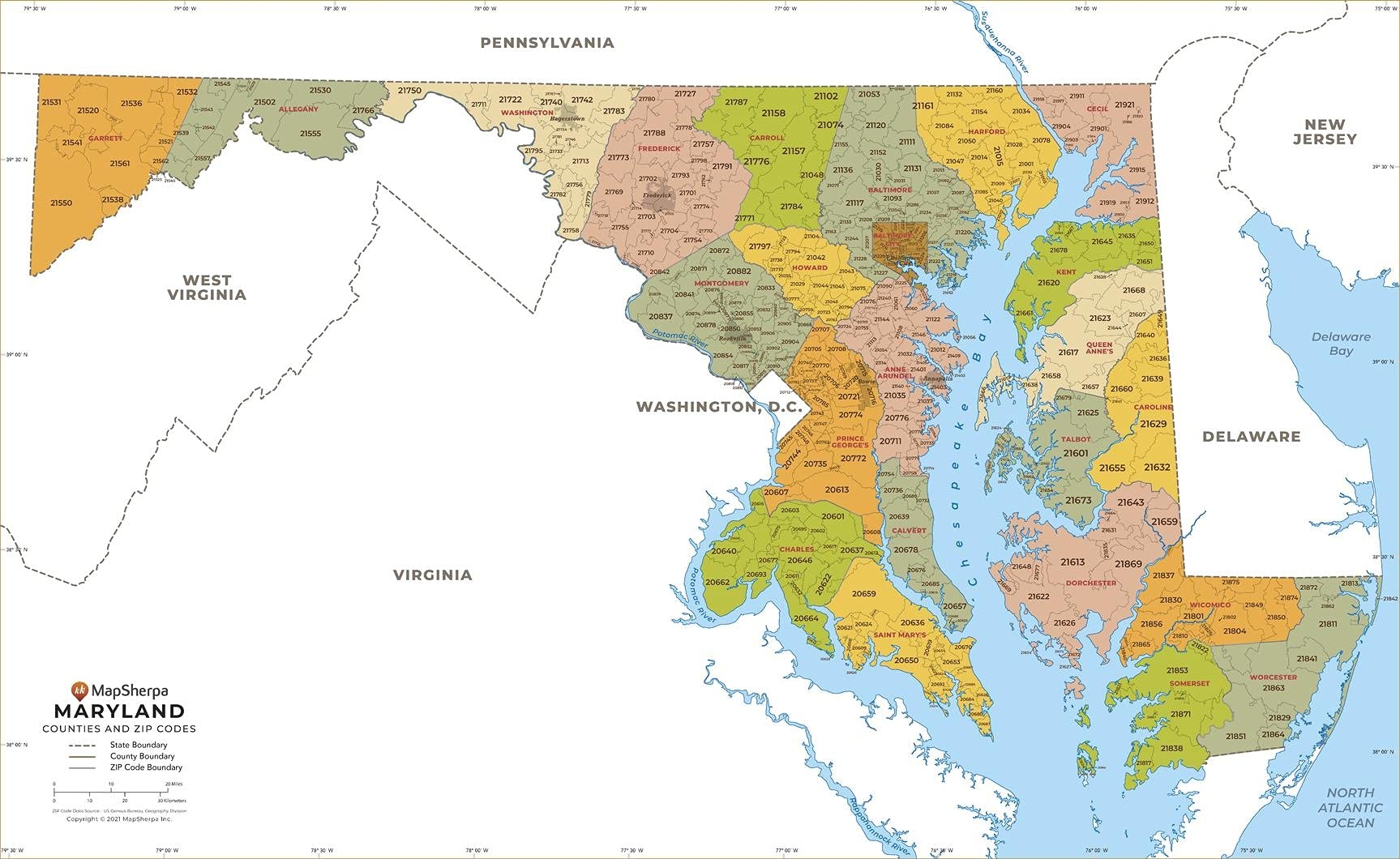 Printable Map Of Md
