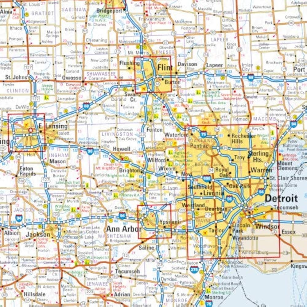 Printable Map Of Michigan Cities