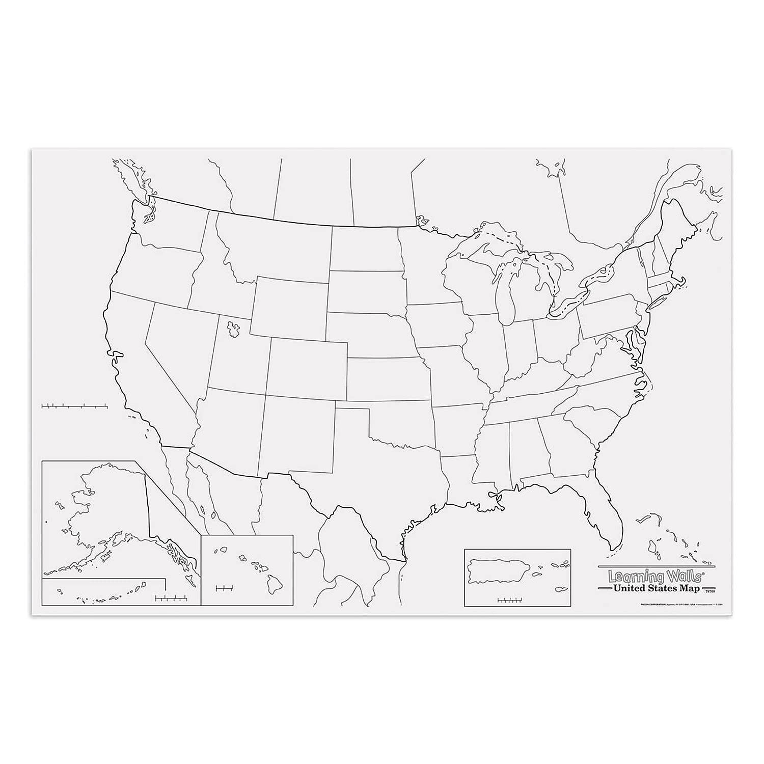 Amazon Pacon PAC78760 United States Giant Map 48 Width 72 Length Black White Office Products Amazon Pacon PAC78760 United States Giant Map 48 Width 72 Length Black White Office Products