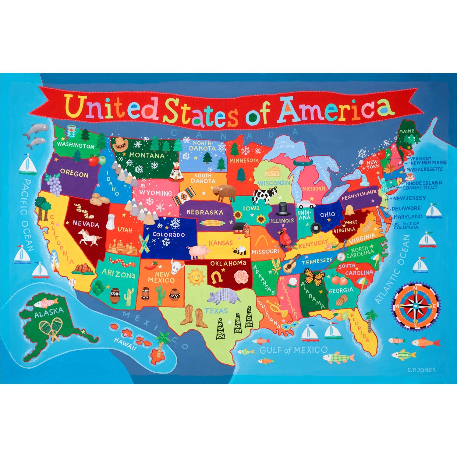 Us State Map Color By Letter Printable