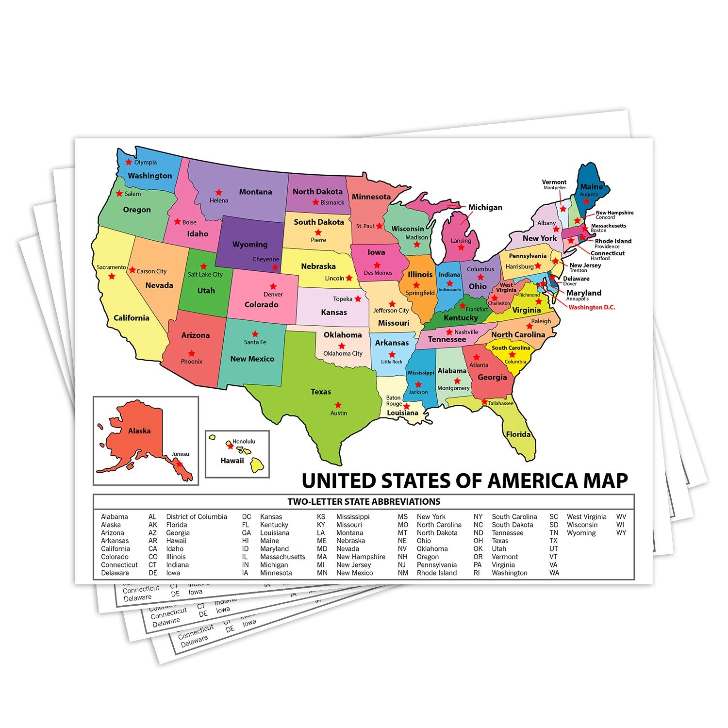 Amazon United States Map USA Poster US Educational Map With State Capital For Ages Kids To Adults Home School Office Printed On 12pt Glossy Card Stock  Amazon United States Map USA Poster US Educational Map With State Capital For Ages Kids To Adults Home School Office Printed On 12pt Glossy Card Stock