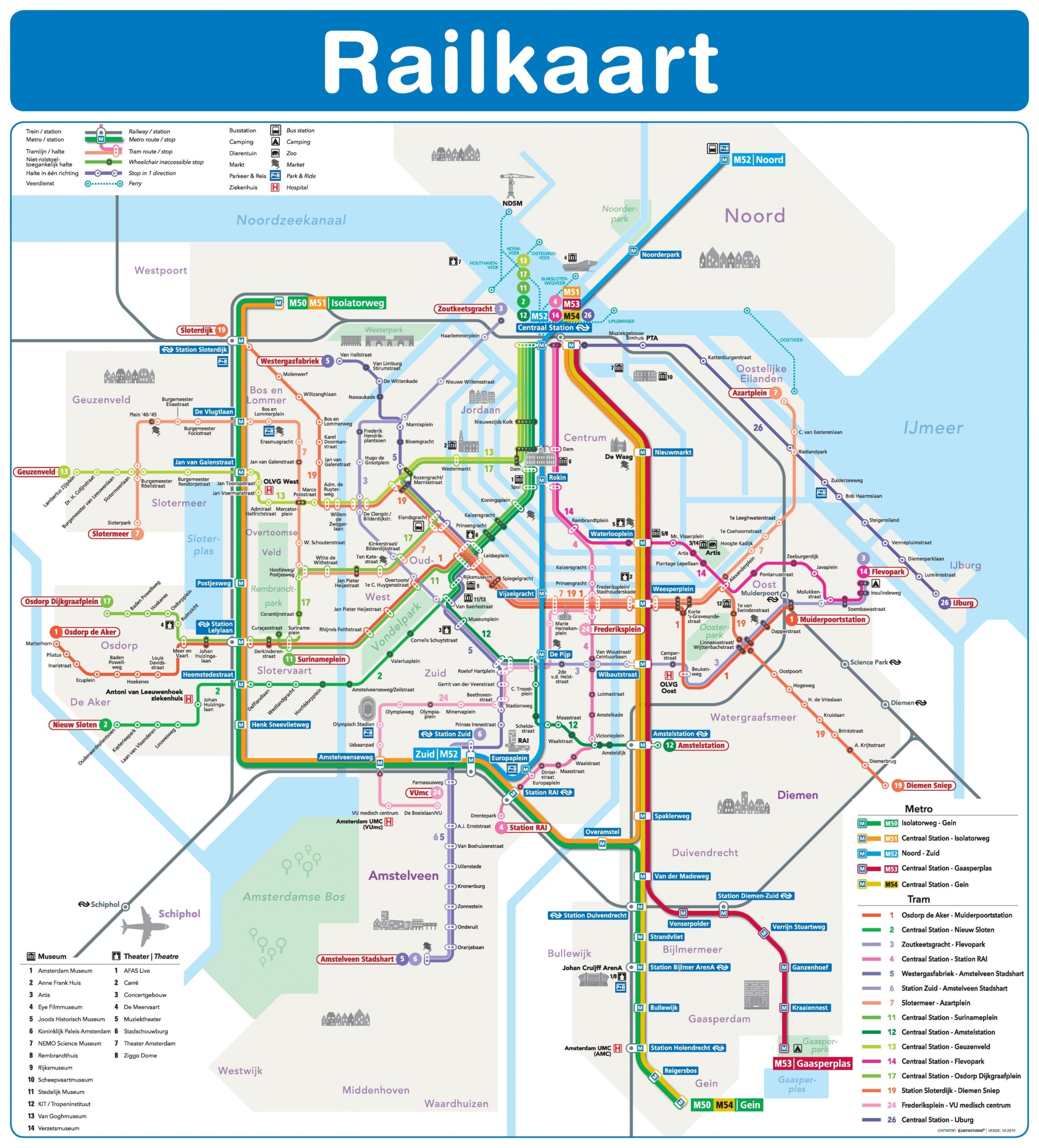 Printable Transit Map Of Amsterdam