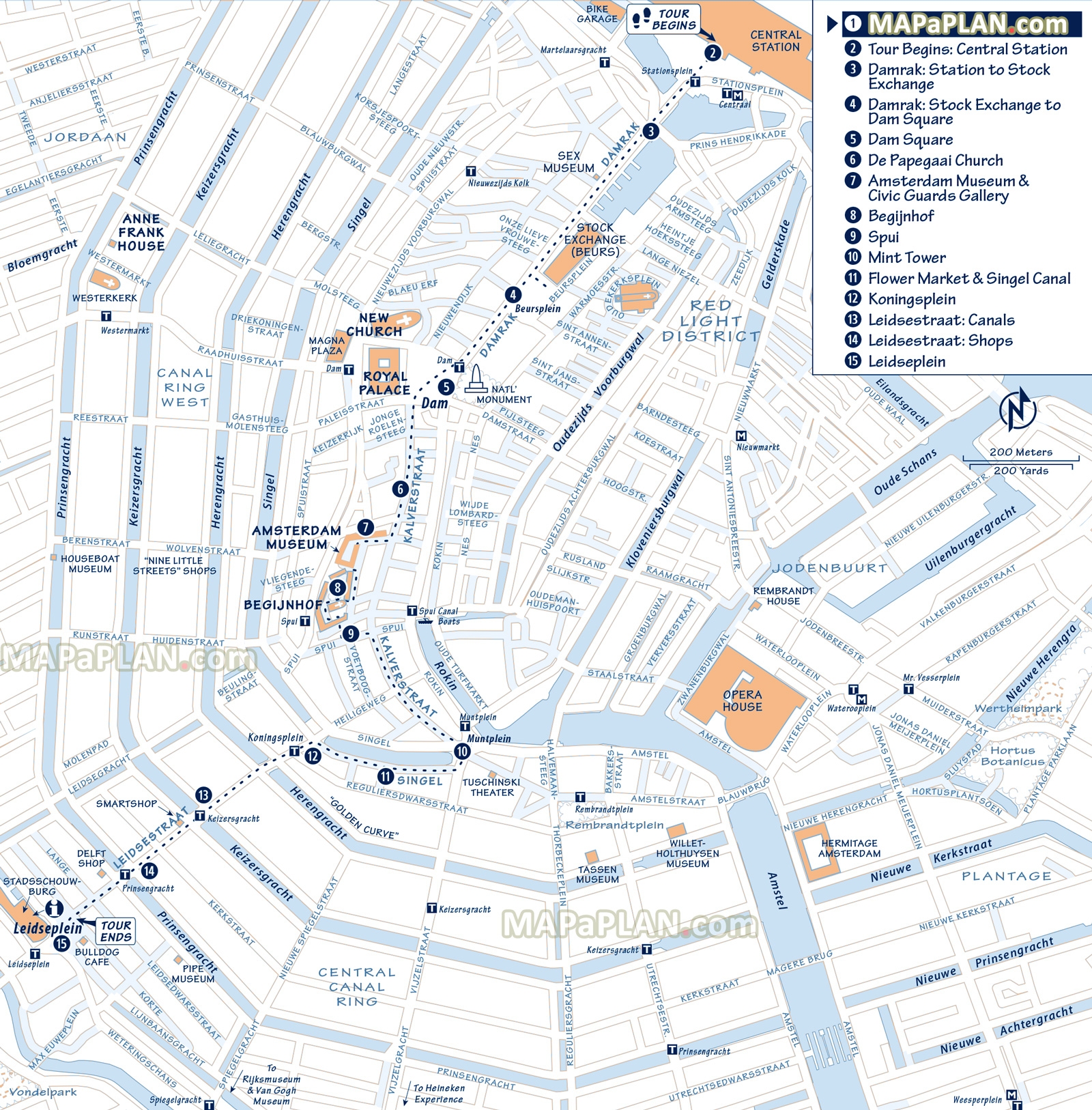 Printable Walking Map Of Amsterdam