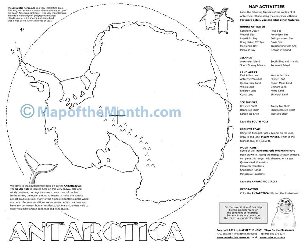 Antarctica Maps For The Classroom Antarctica Maps For The Classroom