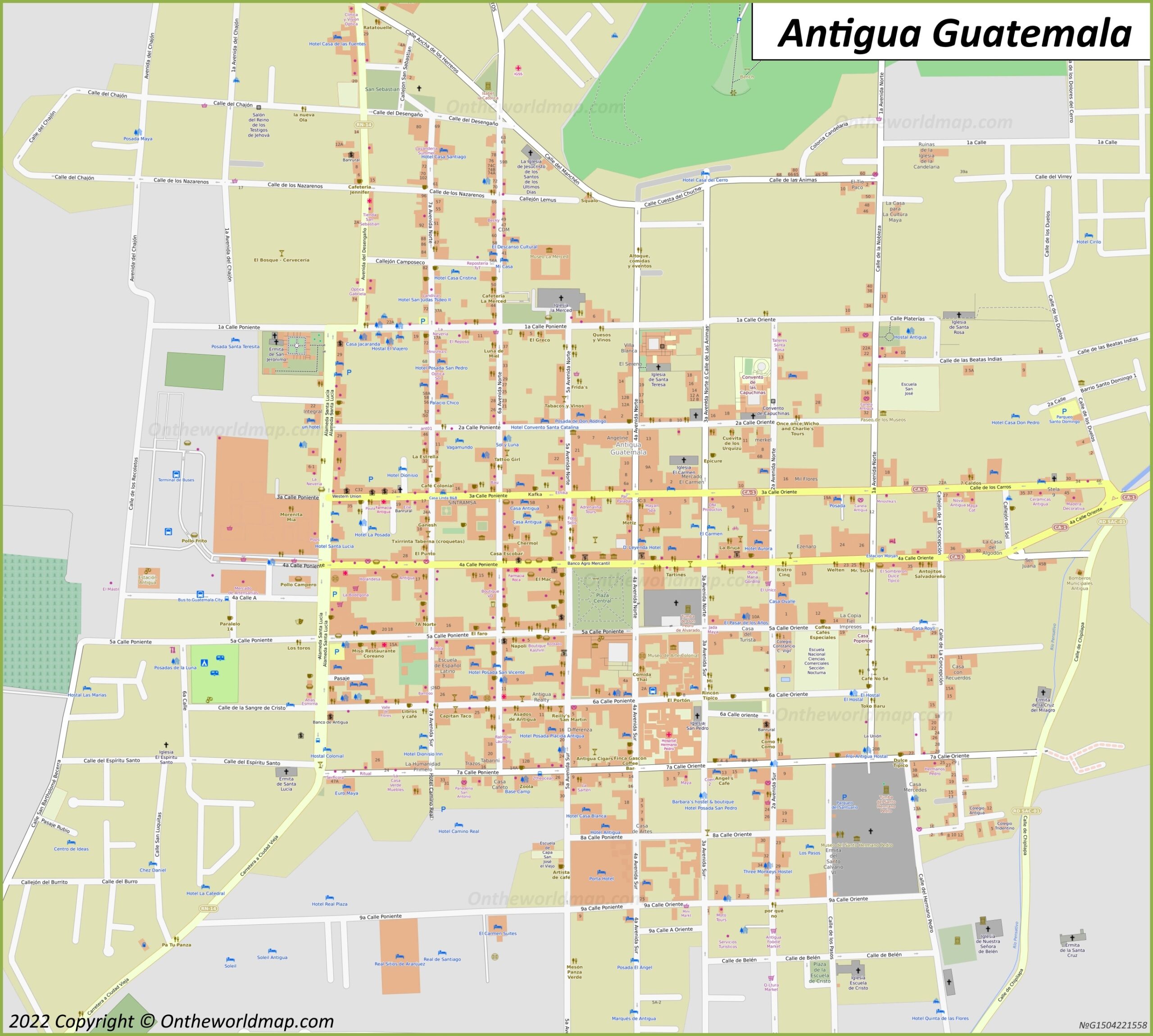 Antigua Guatemala Map Guatemala Detailed Maps Of Antigua Guatemala Antigua Guatemala Map Guatemala Detailed Maps Of Antigua Guatemala