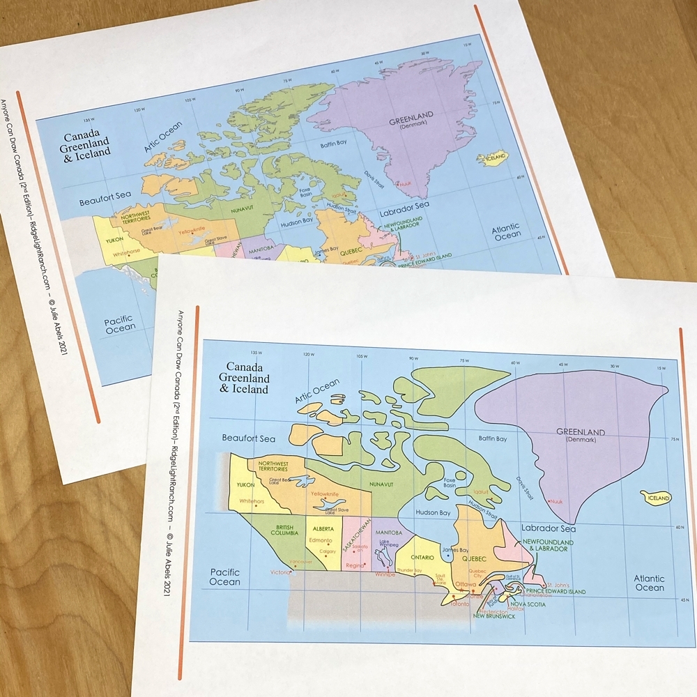 Printable Canada Blob Map