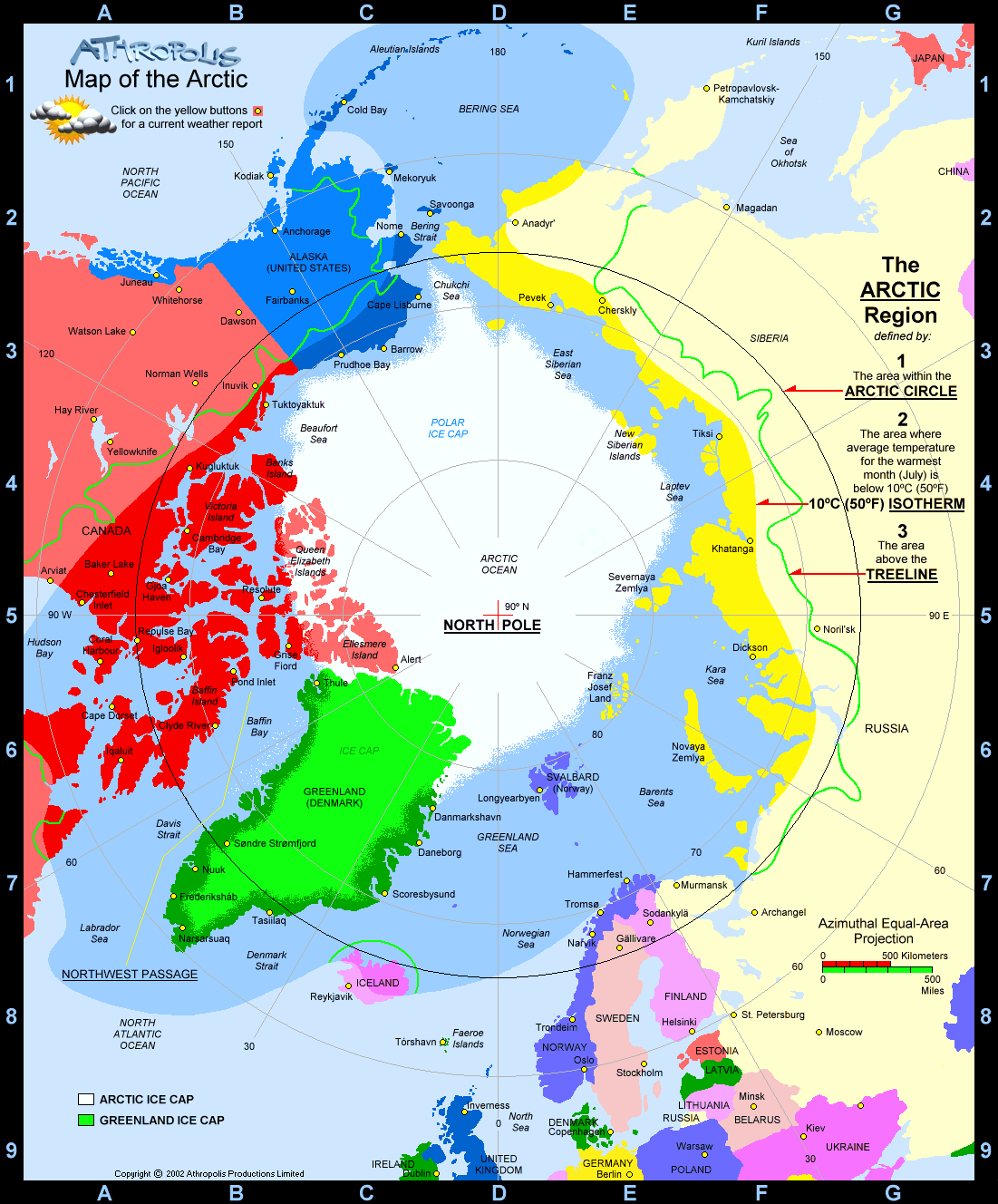 Printable Map Of Arctic Region