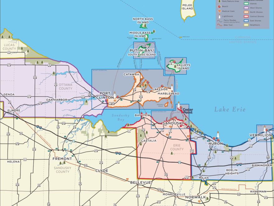 Area Map Shores Islands Ohio