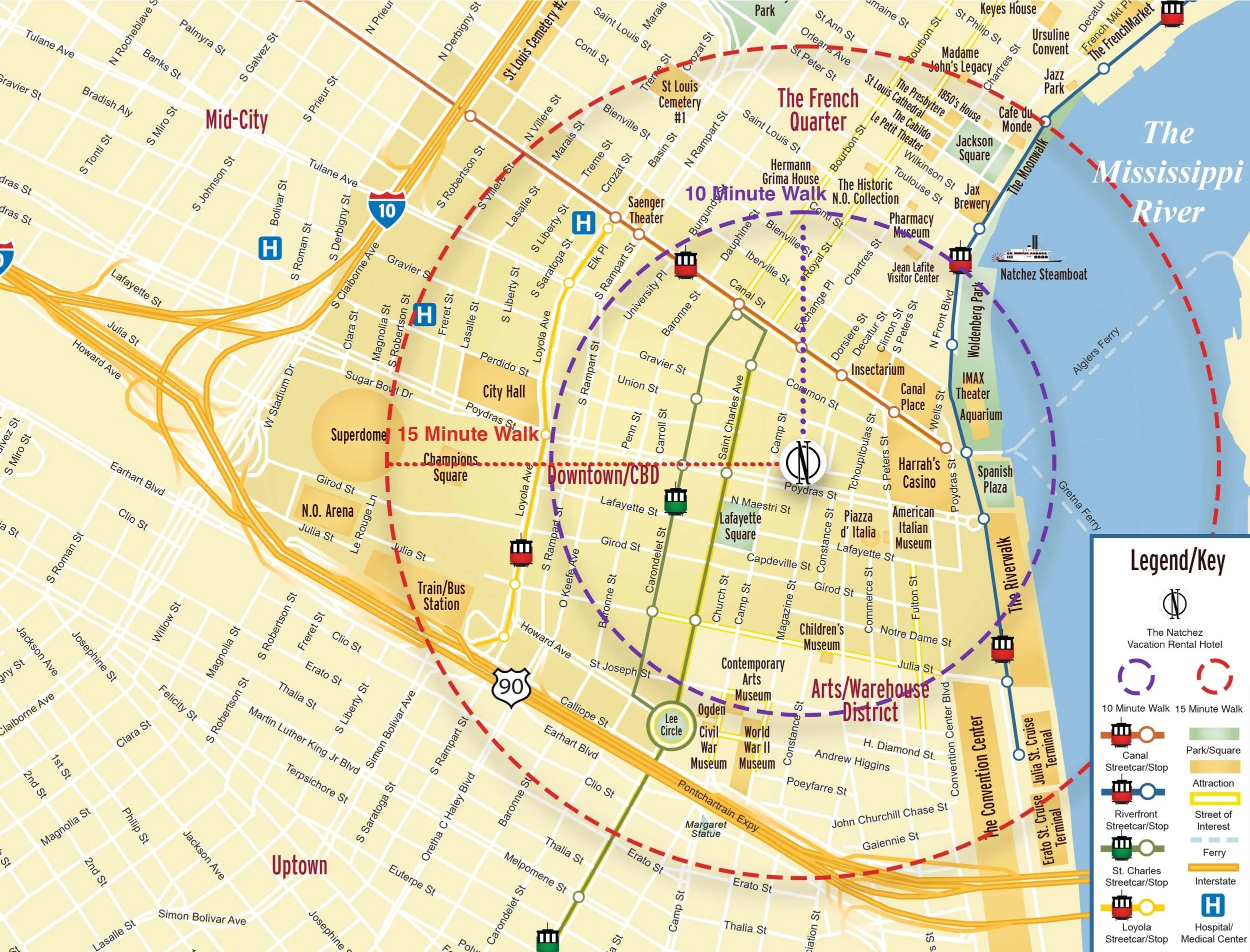 Area Map The Natchez Area Map The Natchez