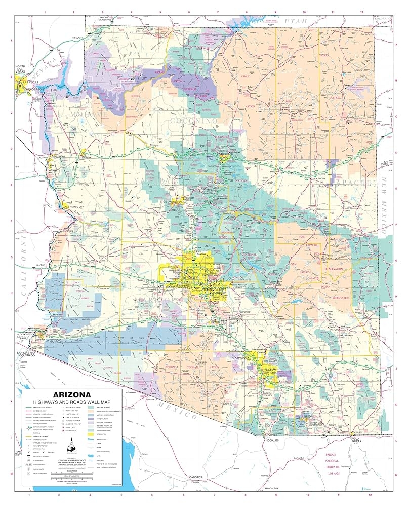 Printable Map Of Arizona Highways