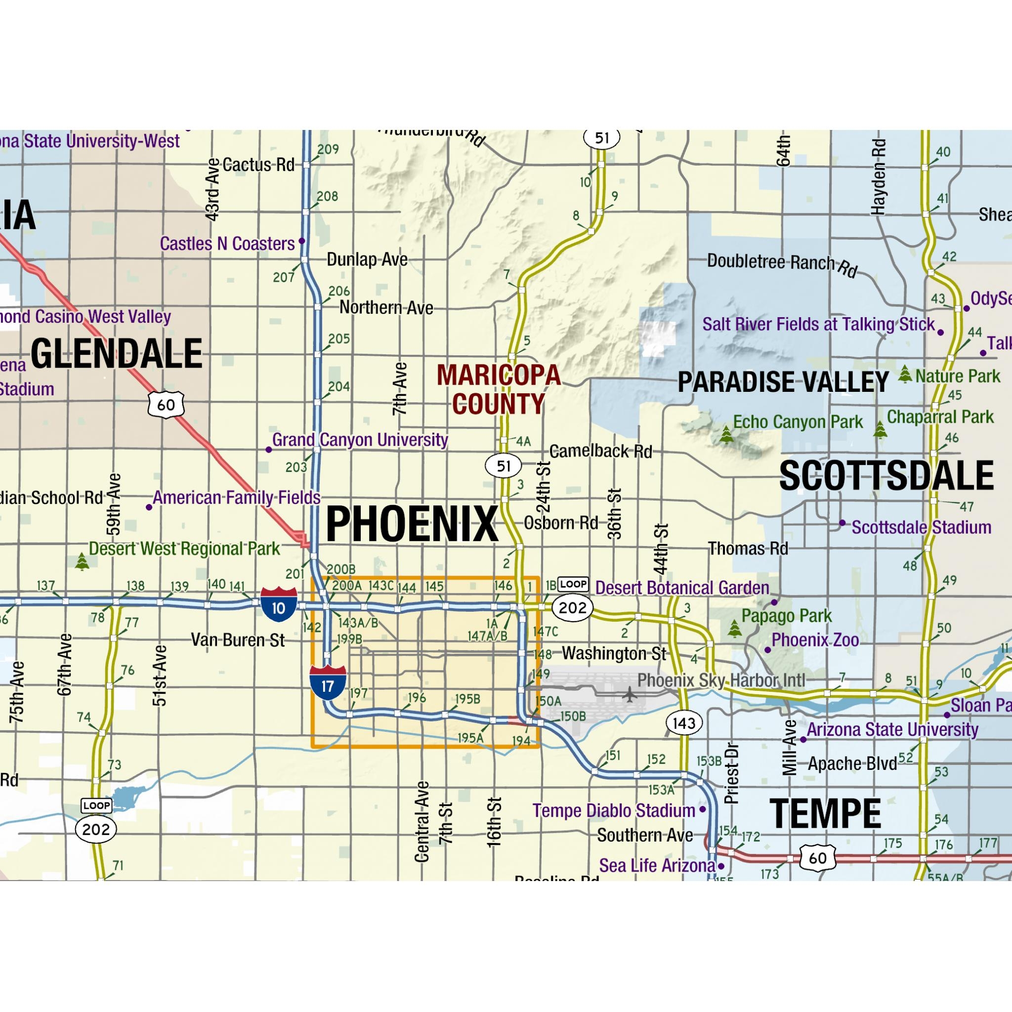 Phoenix Area Map Printable