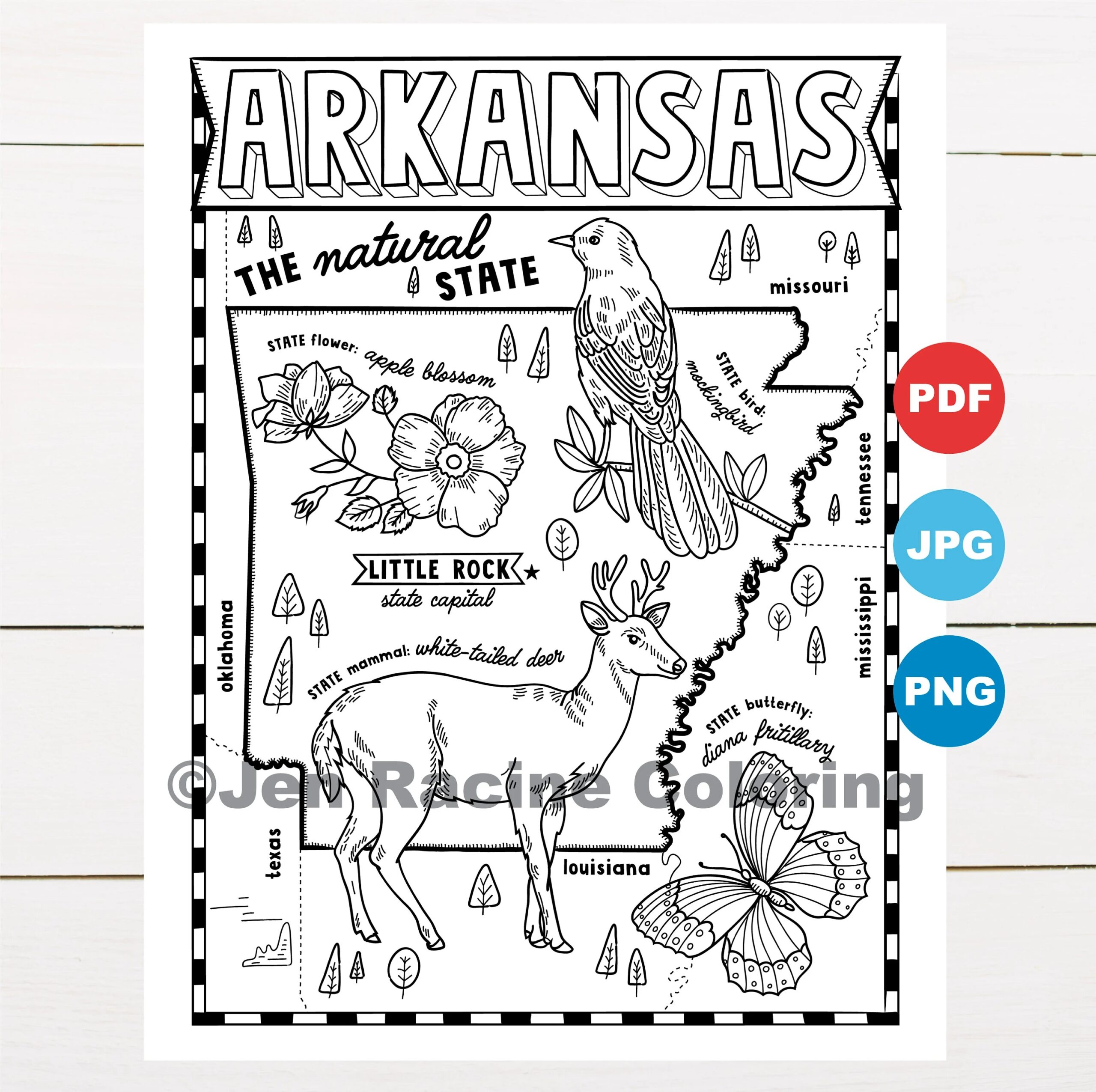 Printable Arkansas Map For Kids