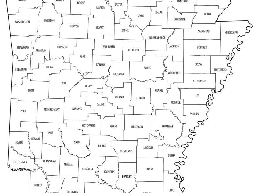 Arkansas County Map Printable State Map With County Lines Free Printables Monograms Design Tools Patterns DIY Projects