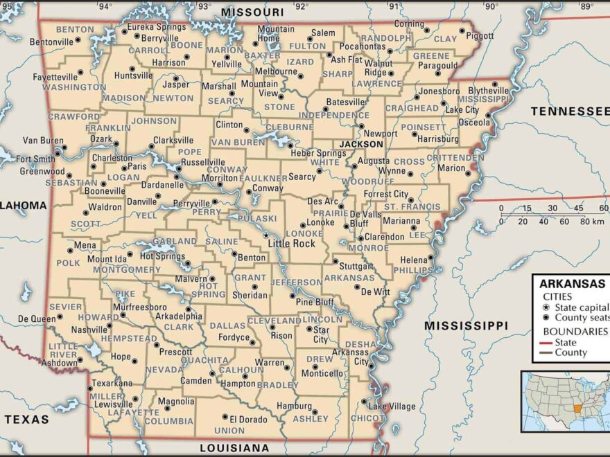 Arkansas County Maps Interactive History Complete List