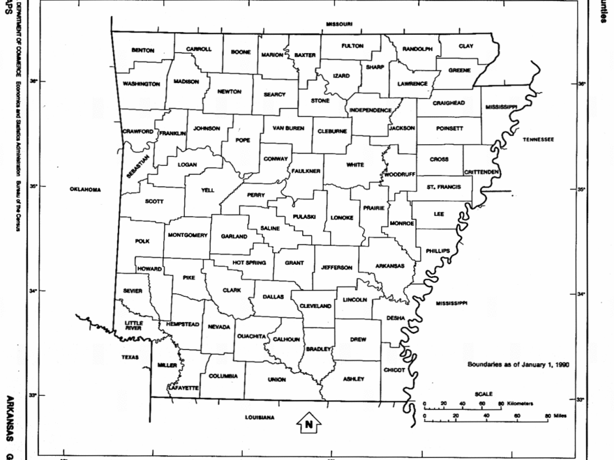 Arkansas Free Map