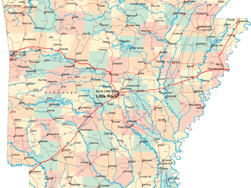 Arkansas Road Map AR Road Map Arkansas Highway Map