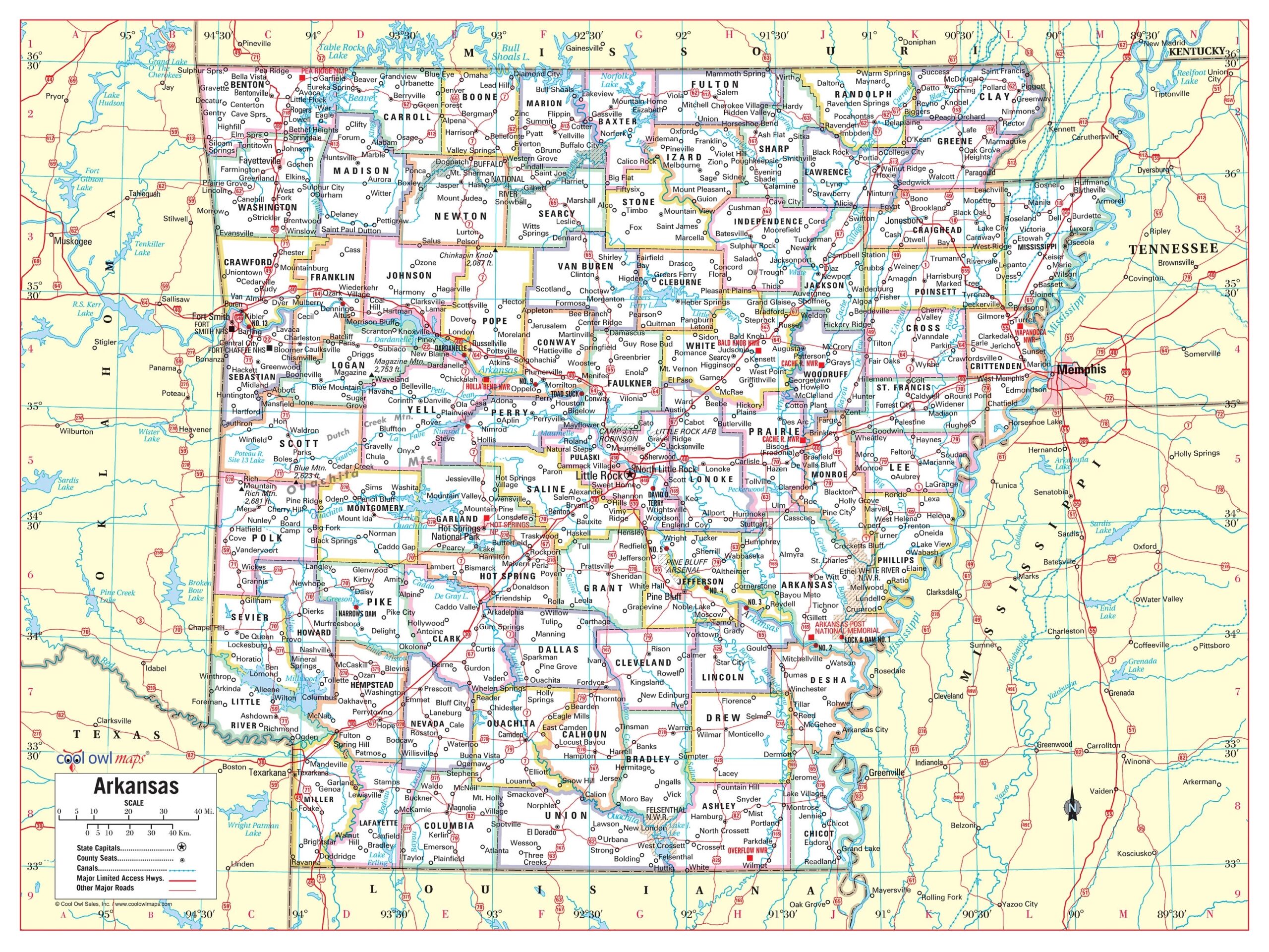 ARKANSAS State Wall Map Large Print Poster 32 wx24h Etsy ARKANSAS State Wall Map Large Print Poster 32 wx24h Etsy