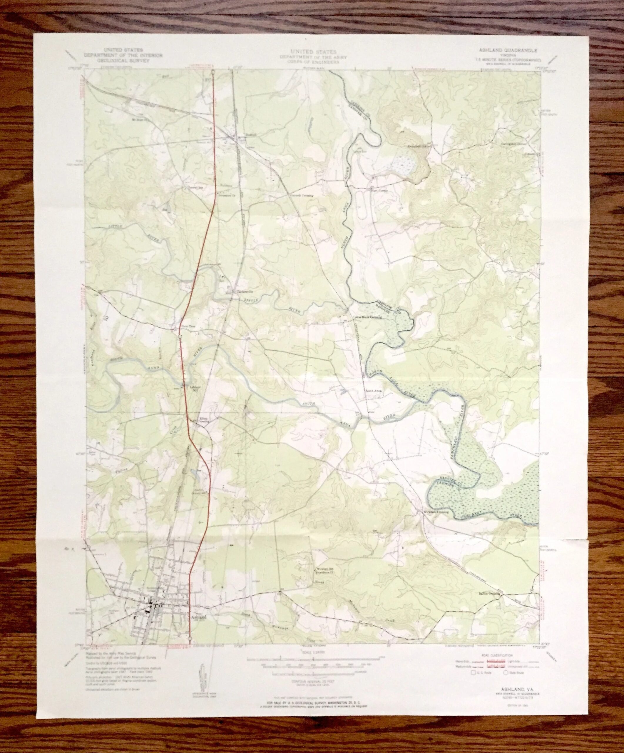 Ashland Va Map Etsy