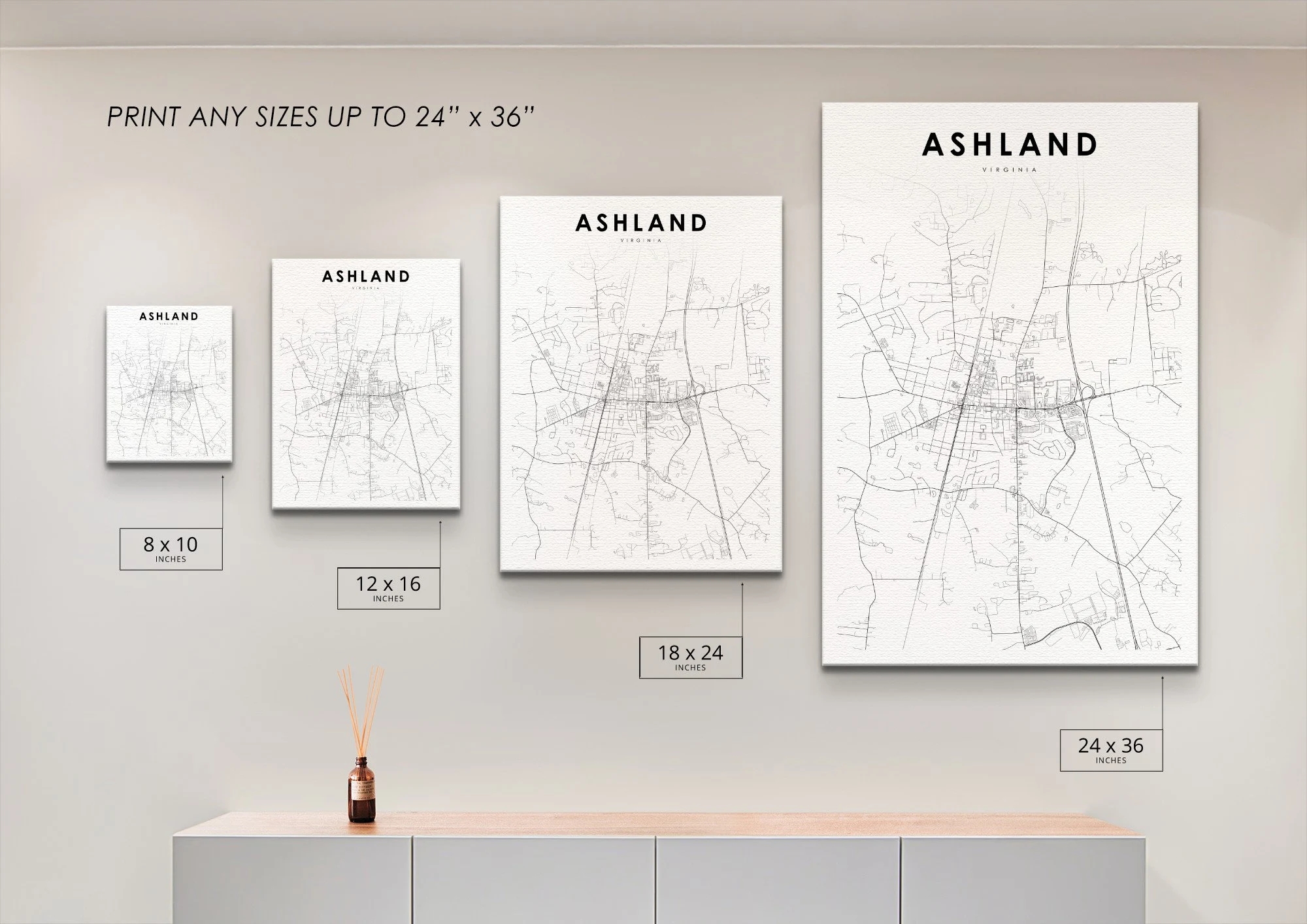 Free Printable Road Map Of Ashland Virginia