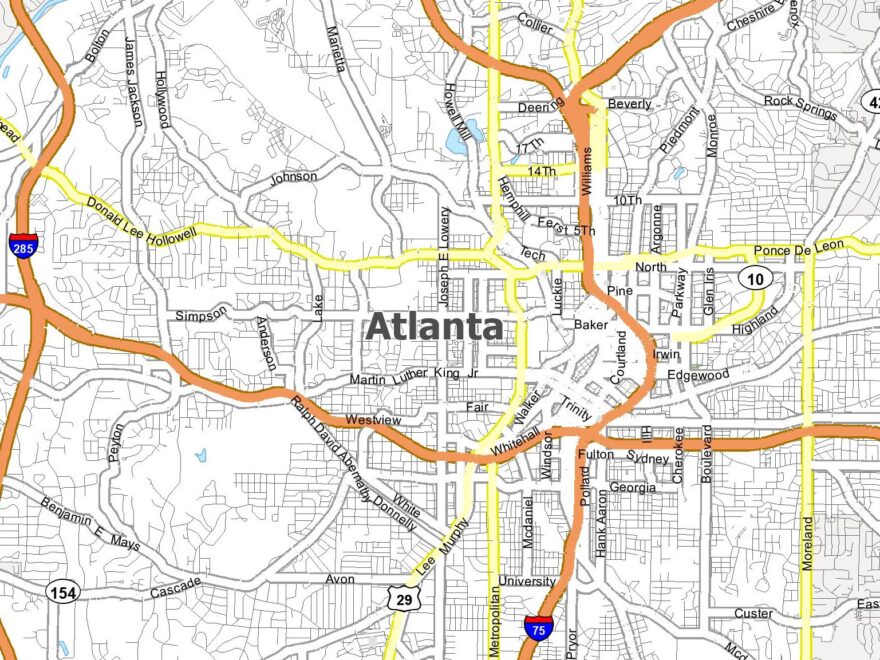 Atlanta Map Georgia GIS Geography