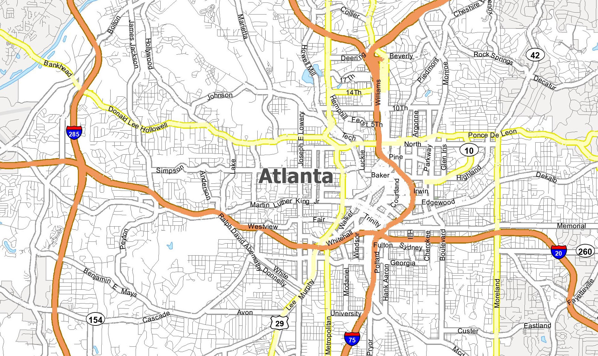 Atlanta Map Georgia GIS Geography