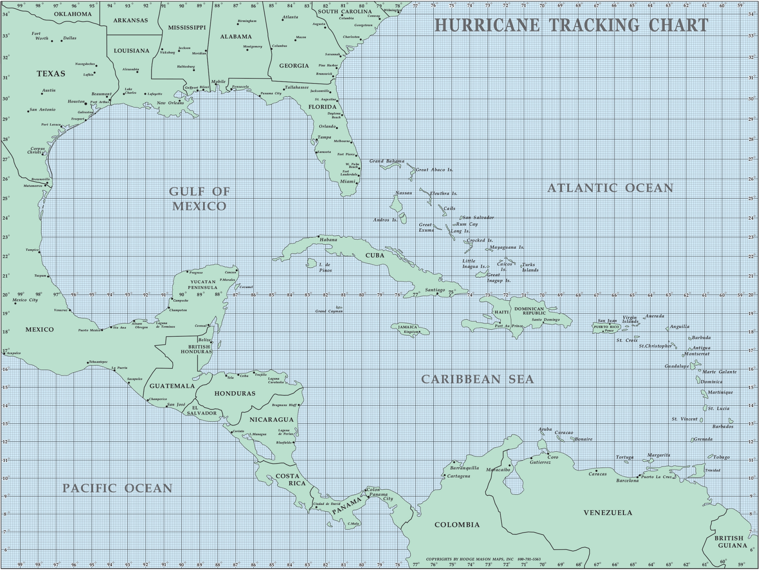 Printable Hurricane Map Tracking Chart