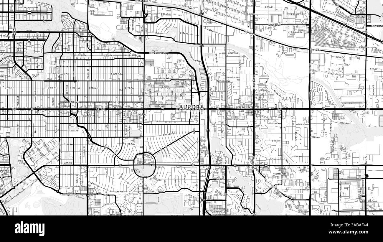 Printable Street Map Of Aurora Colorado
