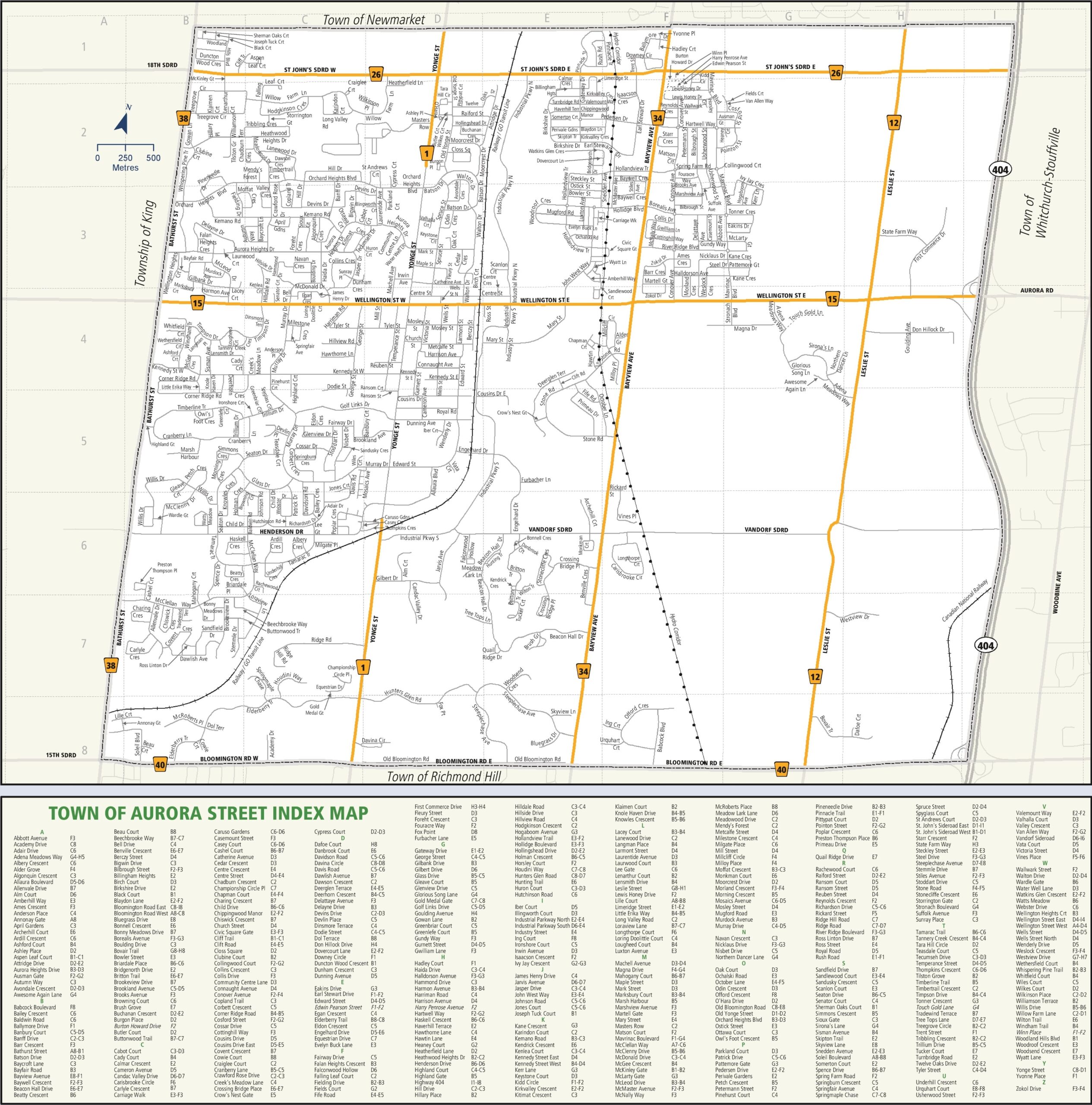 Aurora Street Map Ontheworldmap