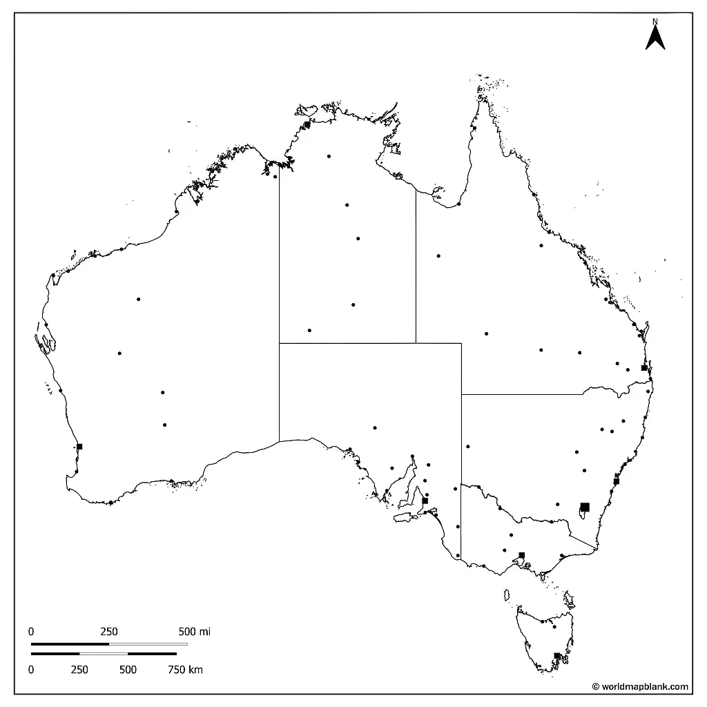 Australia Blank Map Outline Map Of Australia PDF 