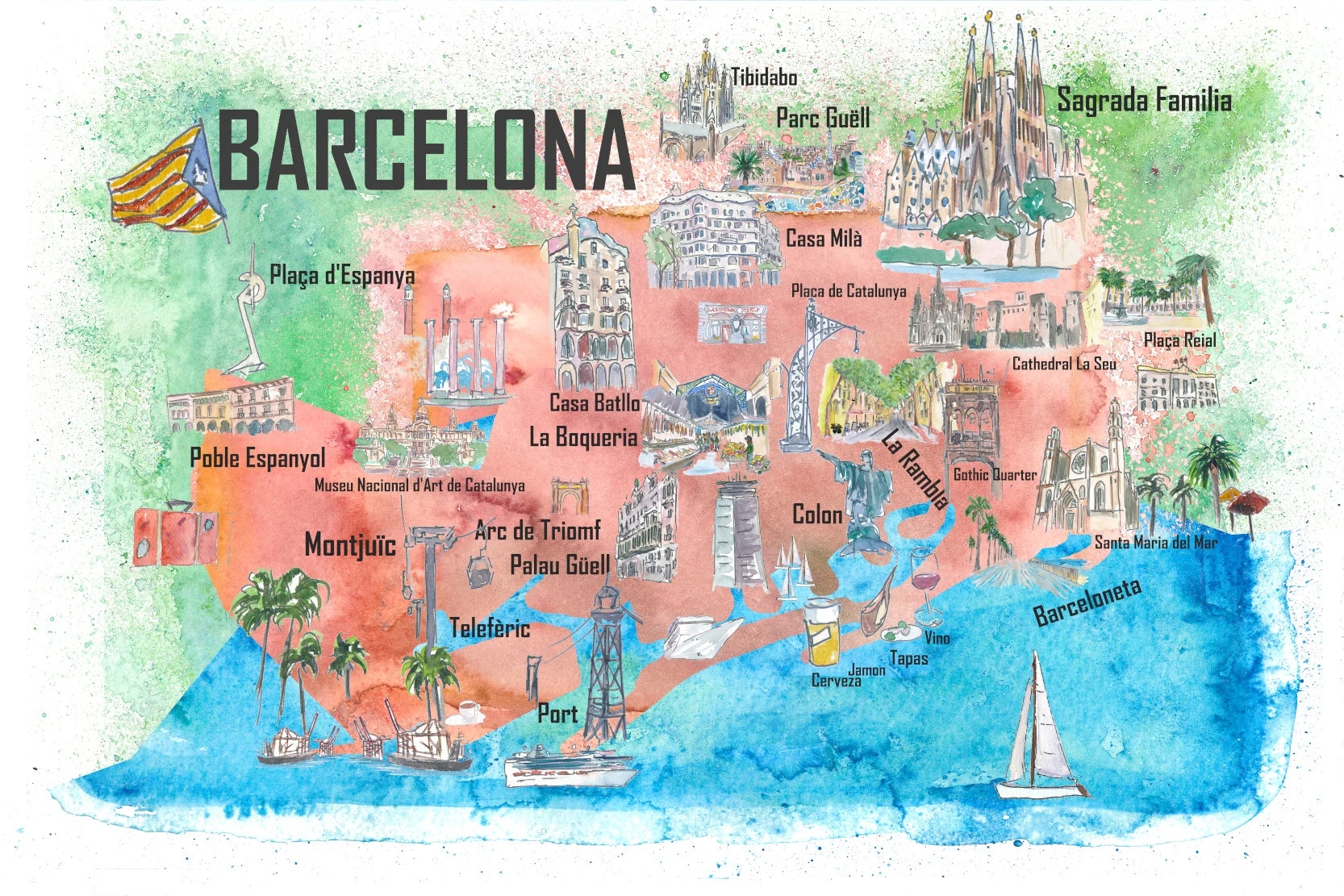Printable Map Of Barcelona Gothic Section