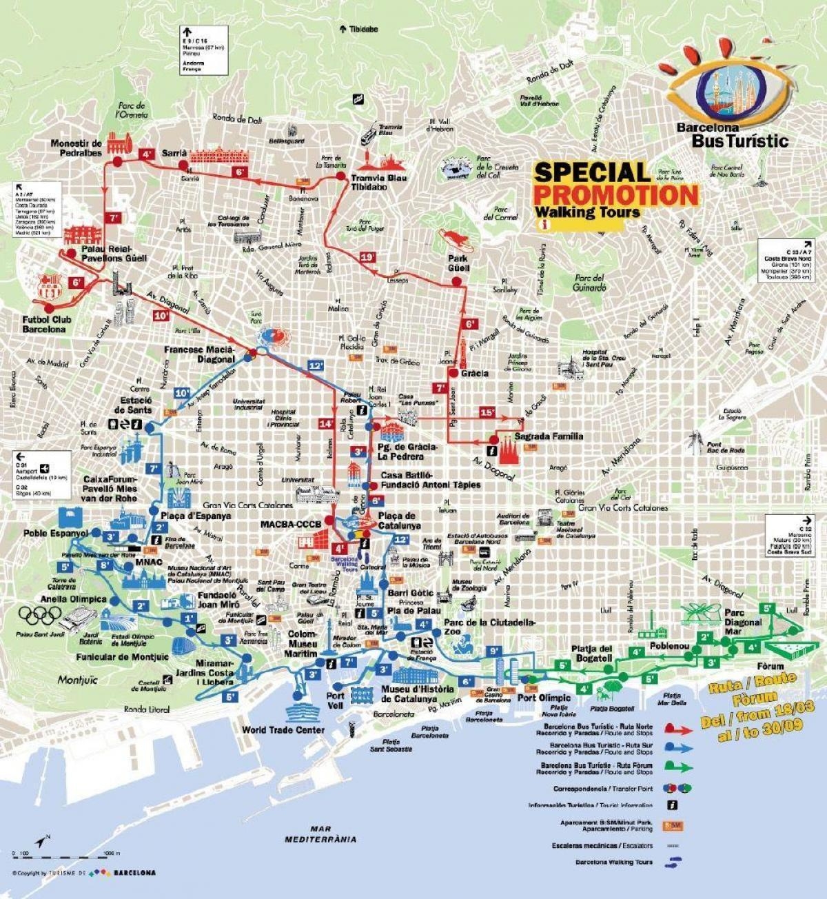 Barcelona Tourist Map Printable