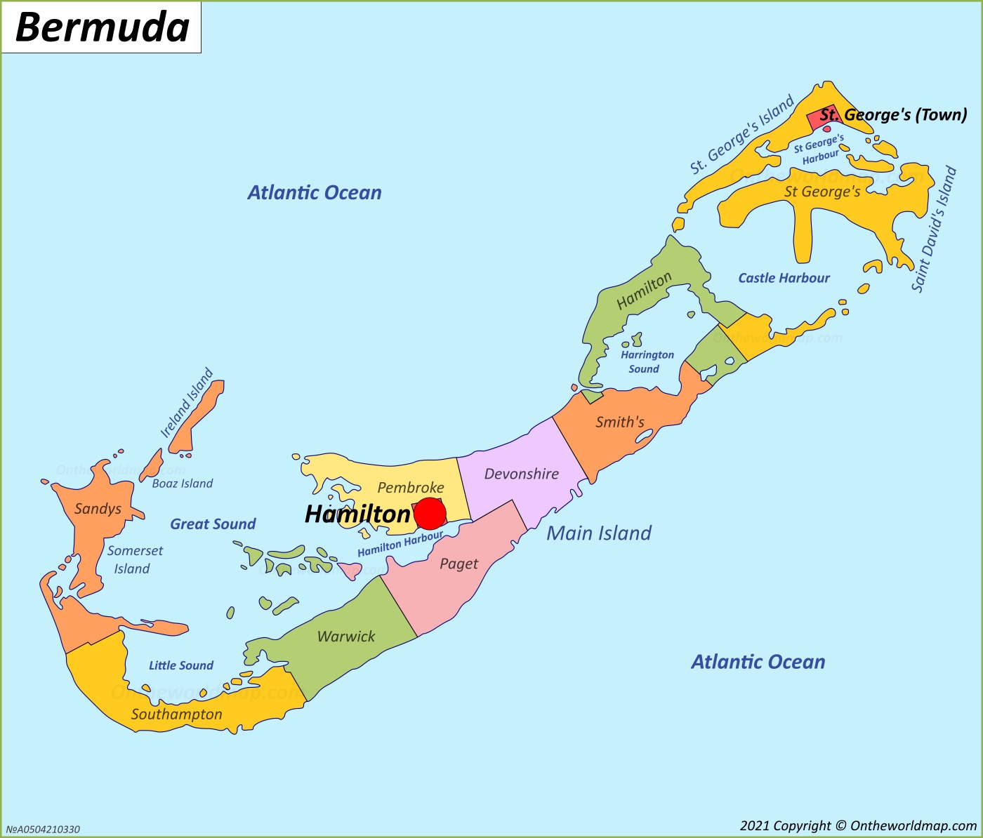 Free Printable Map Of Bermuda Free Printable Map Of Bermuda