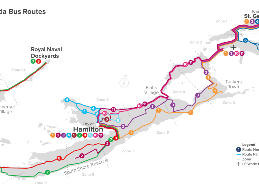 Bermuda Map With Towns