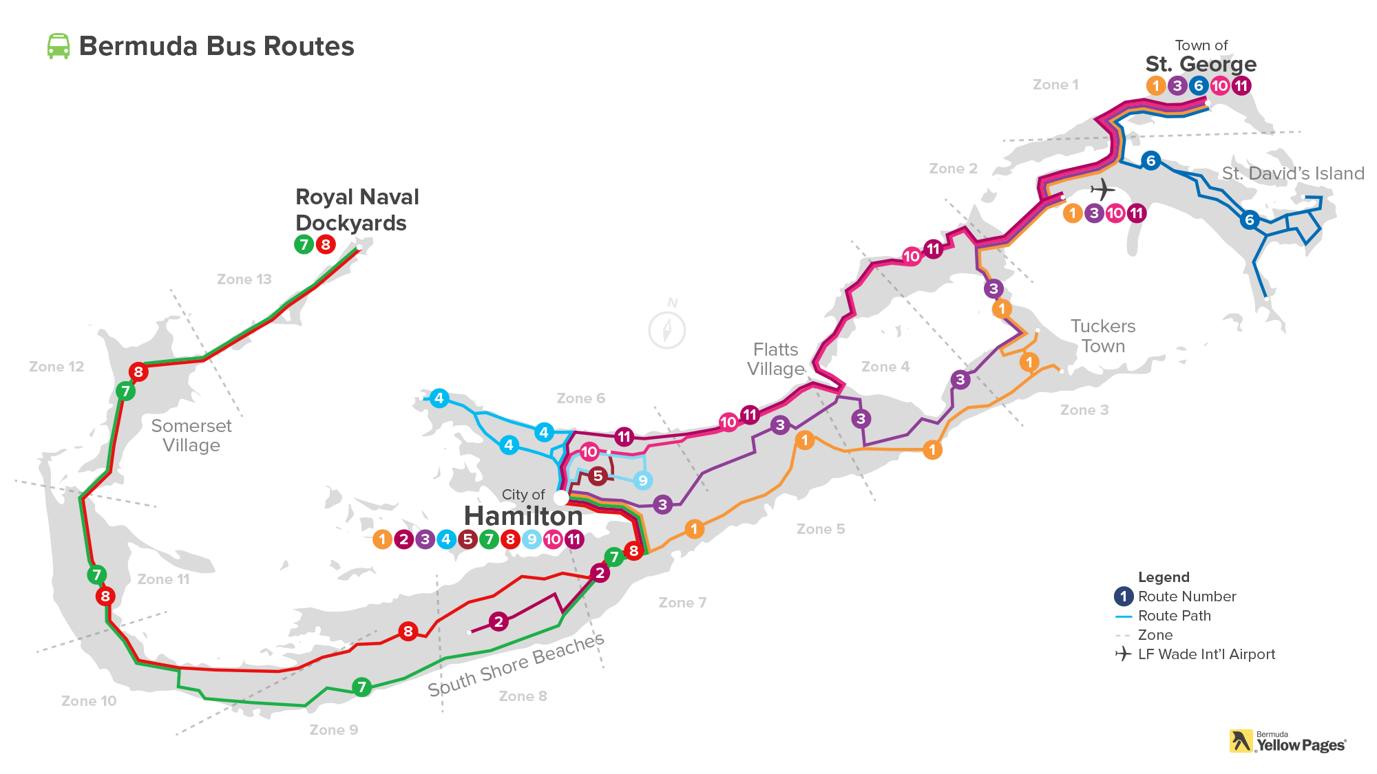 Bermuda Map With Towns