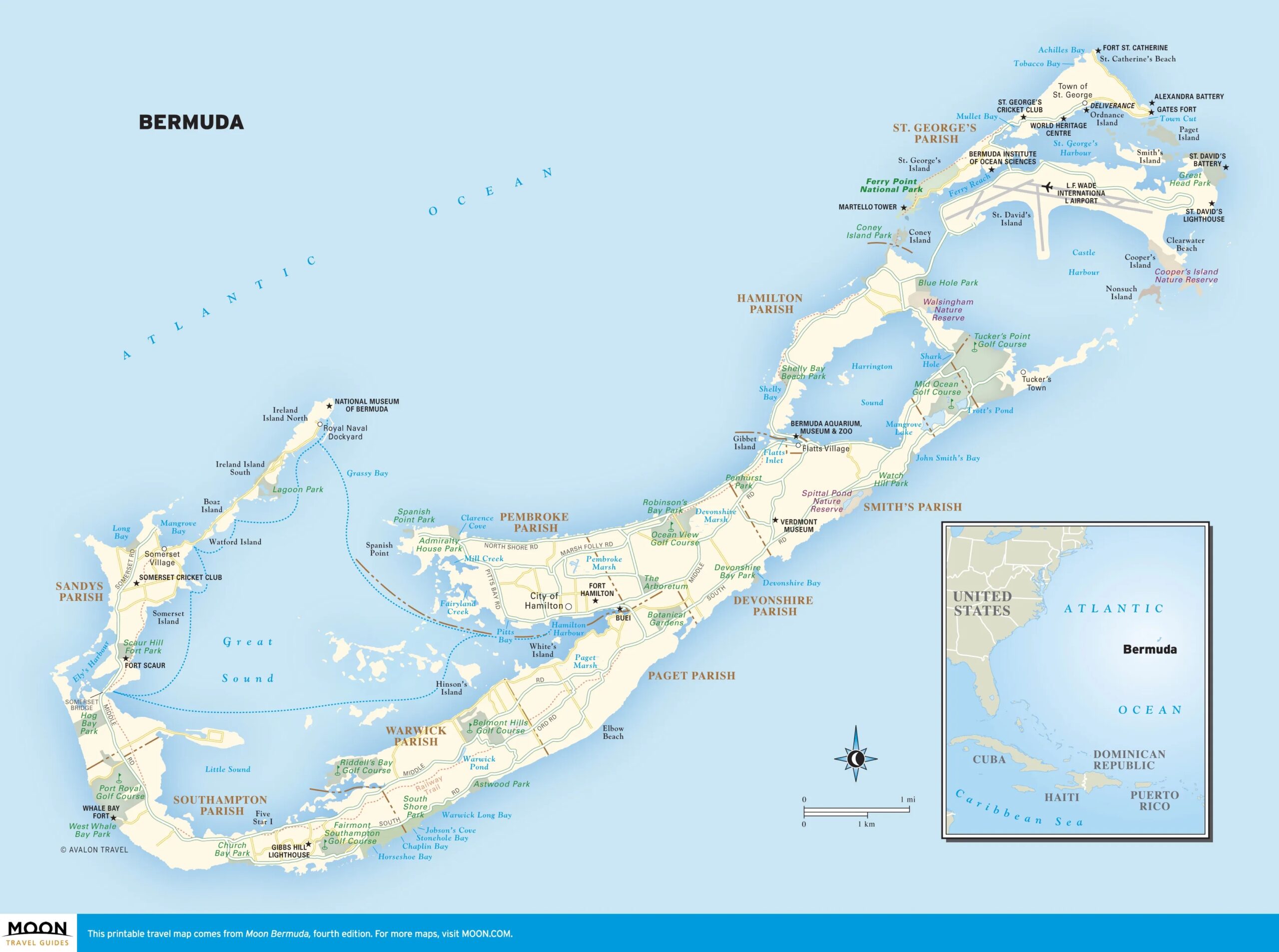 Bermuda Road Map Printable