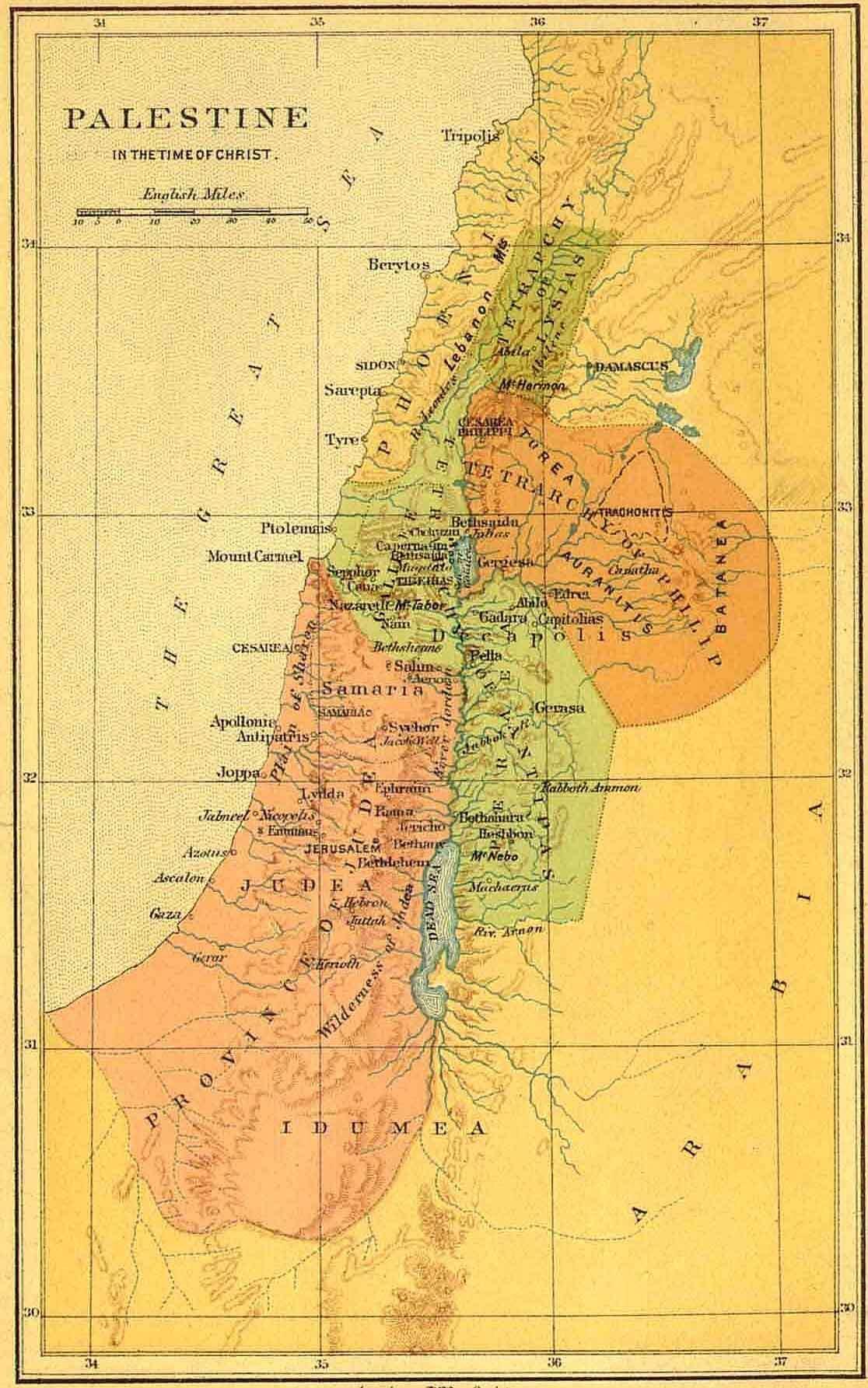 Printable Map Of Israel In Jesus Time Printable Map Of Israel In Jesus Time