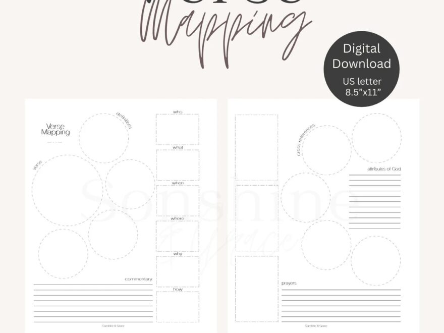 Bible Verse Mapping Printable Bible Study Bible Journaling Etsy