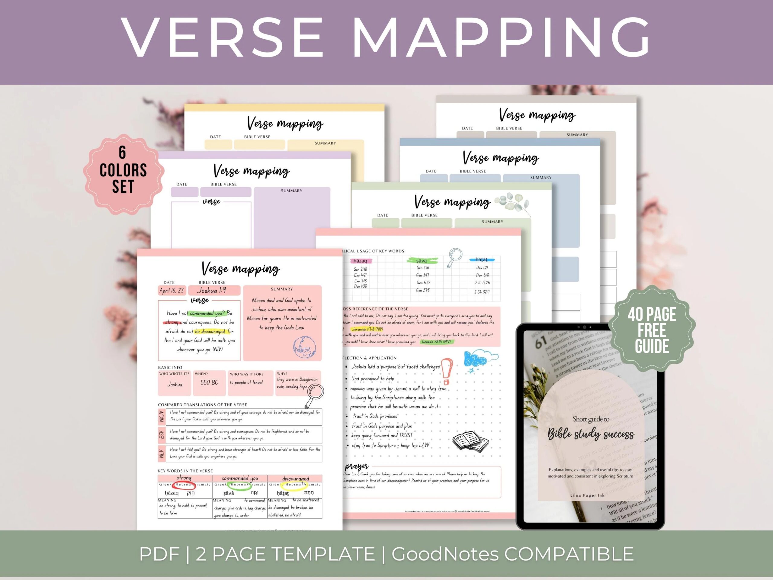 Free Printable Verse Mapping Pages