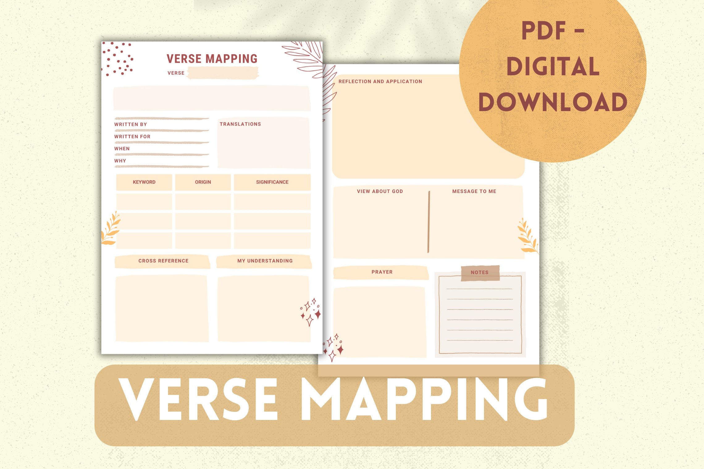 Free Printable Verse Mapping Cards