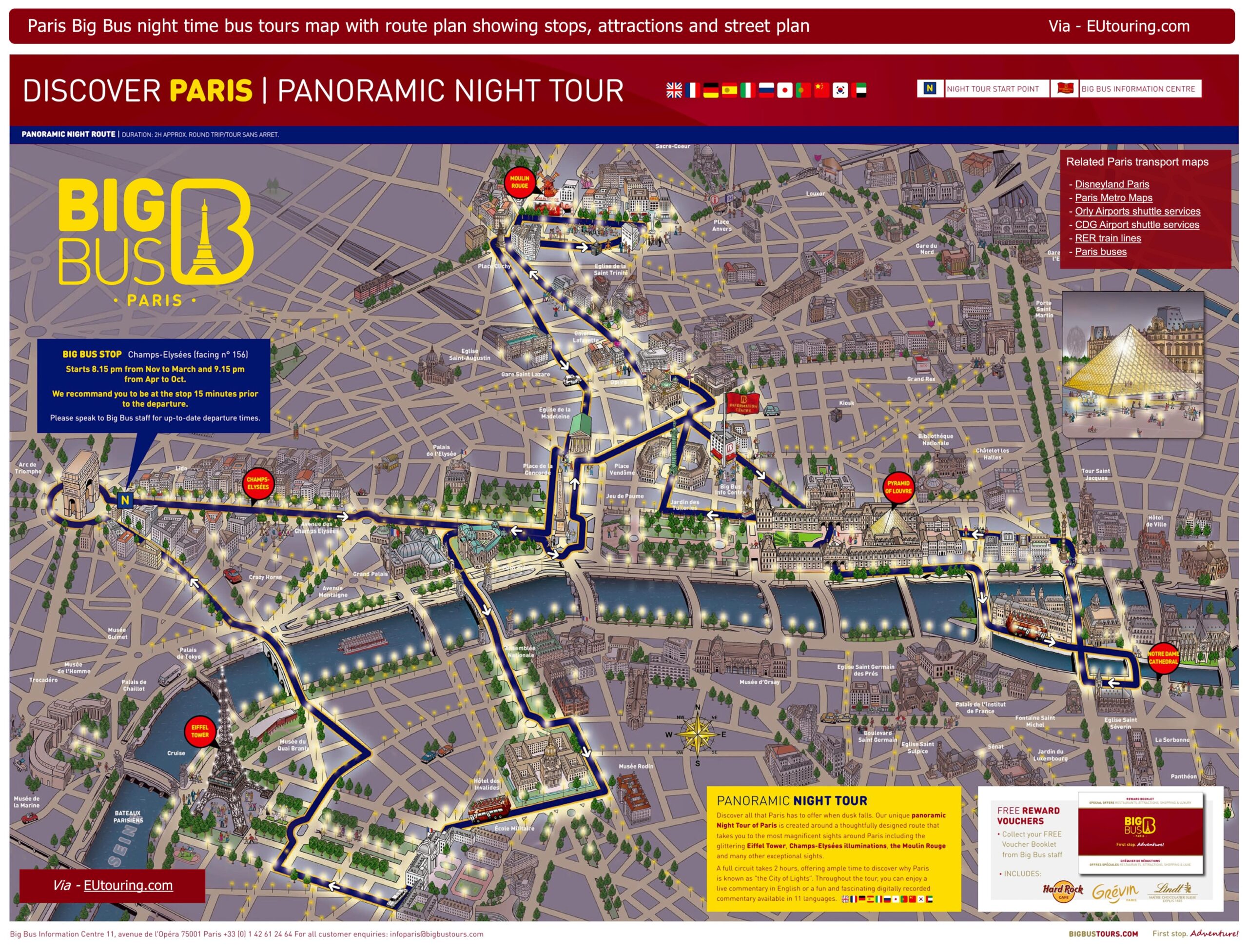 Paris Walking Tour Map Printable