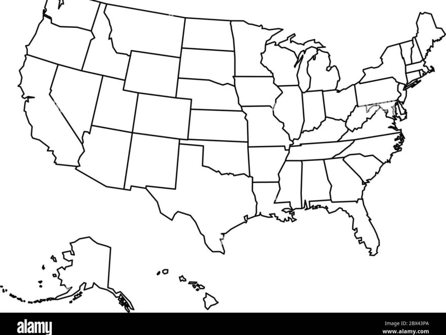 Black Usa Map Hi res Stock Photography And Images Alamy