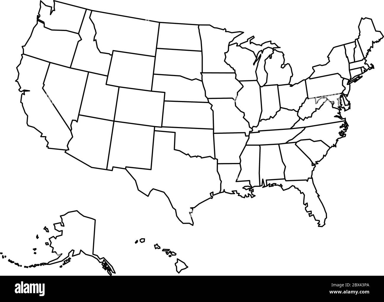Black Usa Map Hi res Stock Photography And Images Alamy