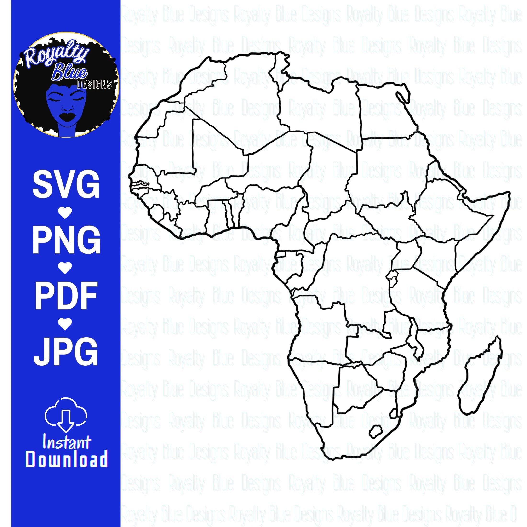 Blank Africa Map Printable
