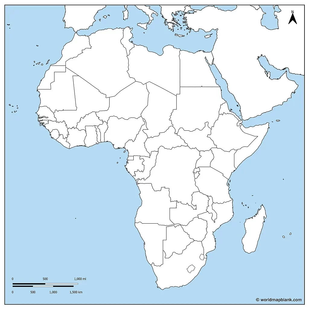 Blank Map Of Africa Outline Map Of Africa PDF 