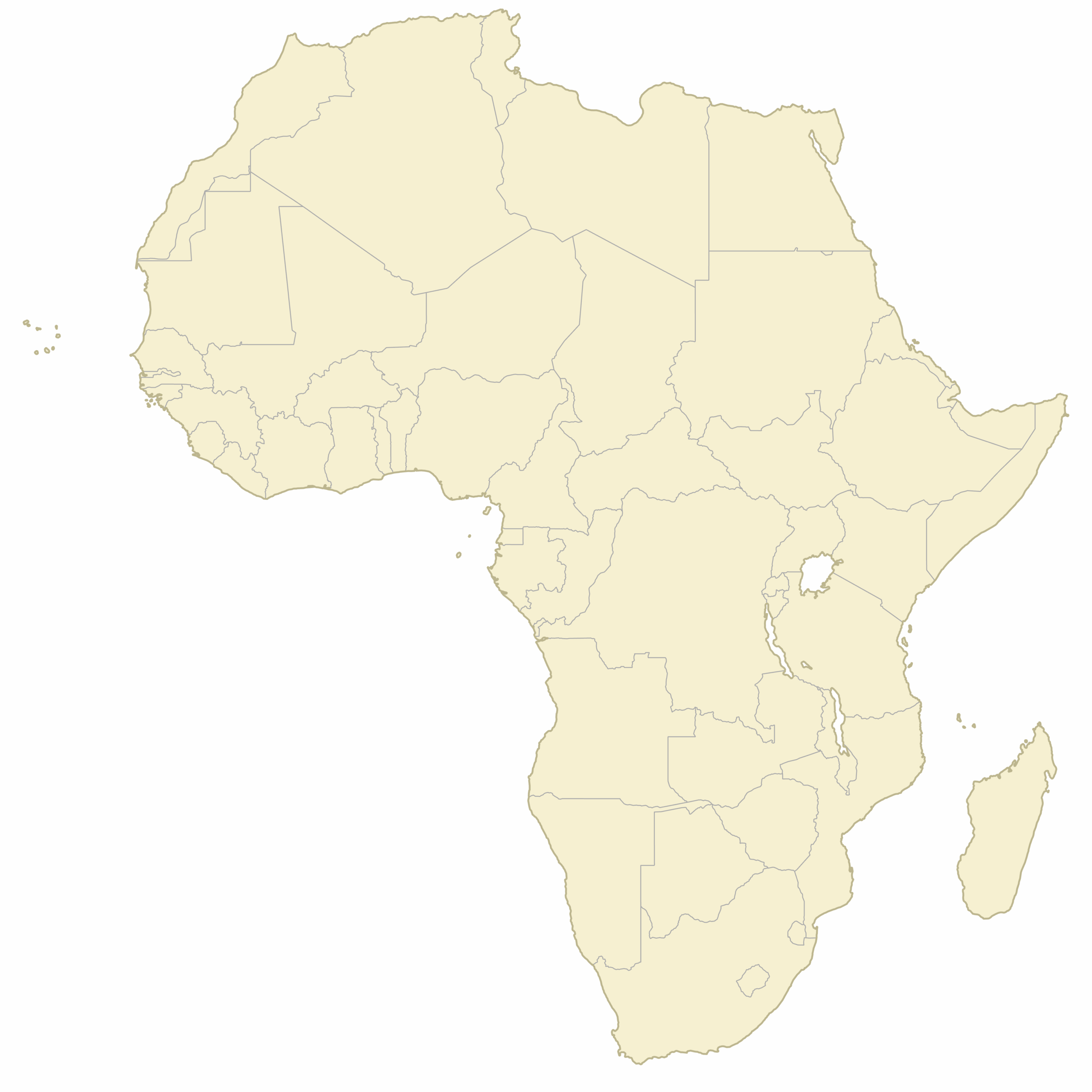 Free Colored Printable Blank Map Of Africa