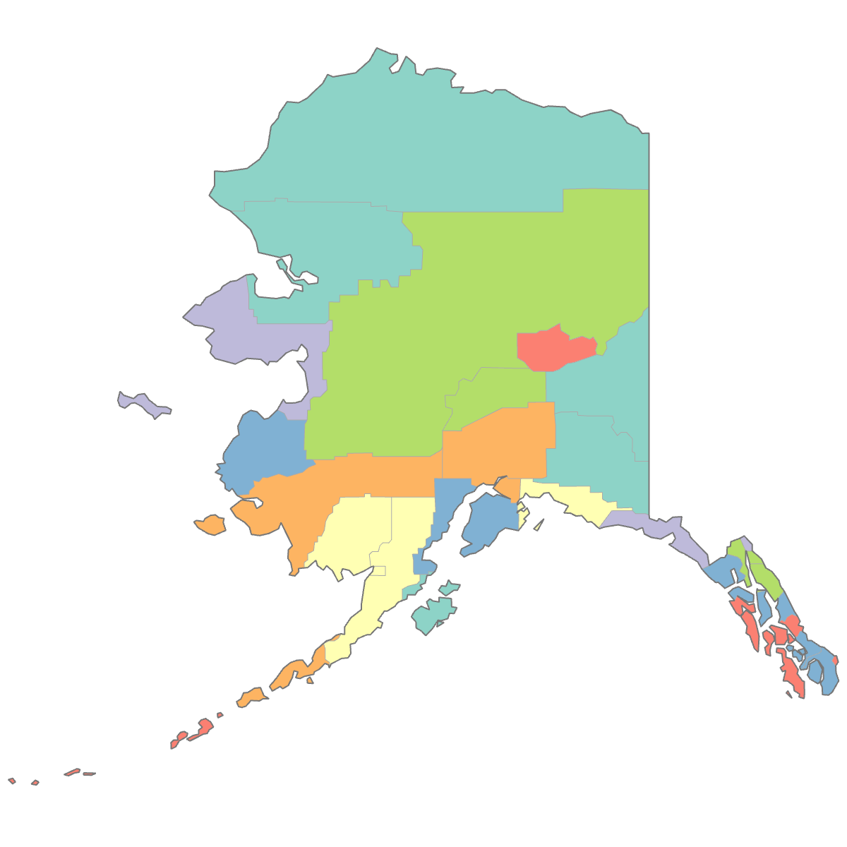 Blank Map Of Alaska Counties Ultimaps