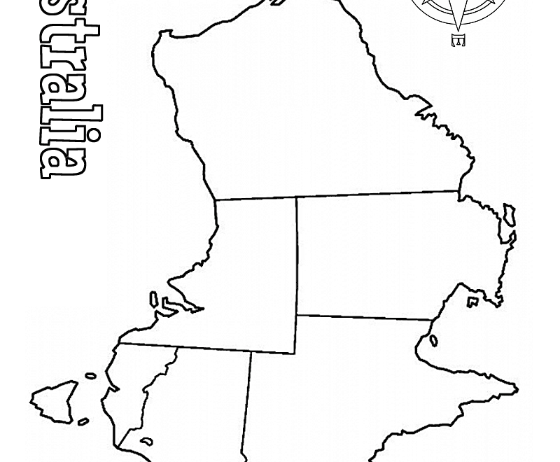 Blank Map Of Australia At PrintColorFun
