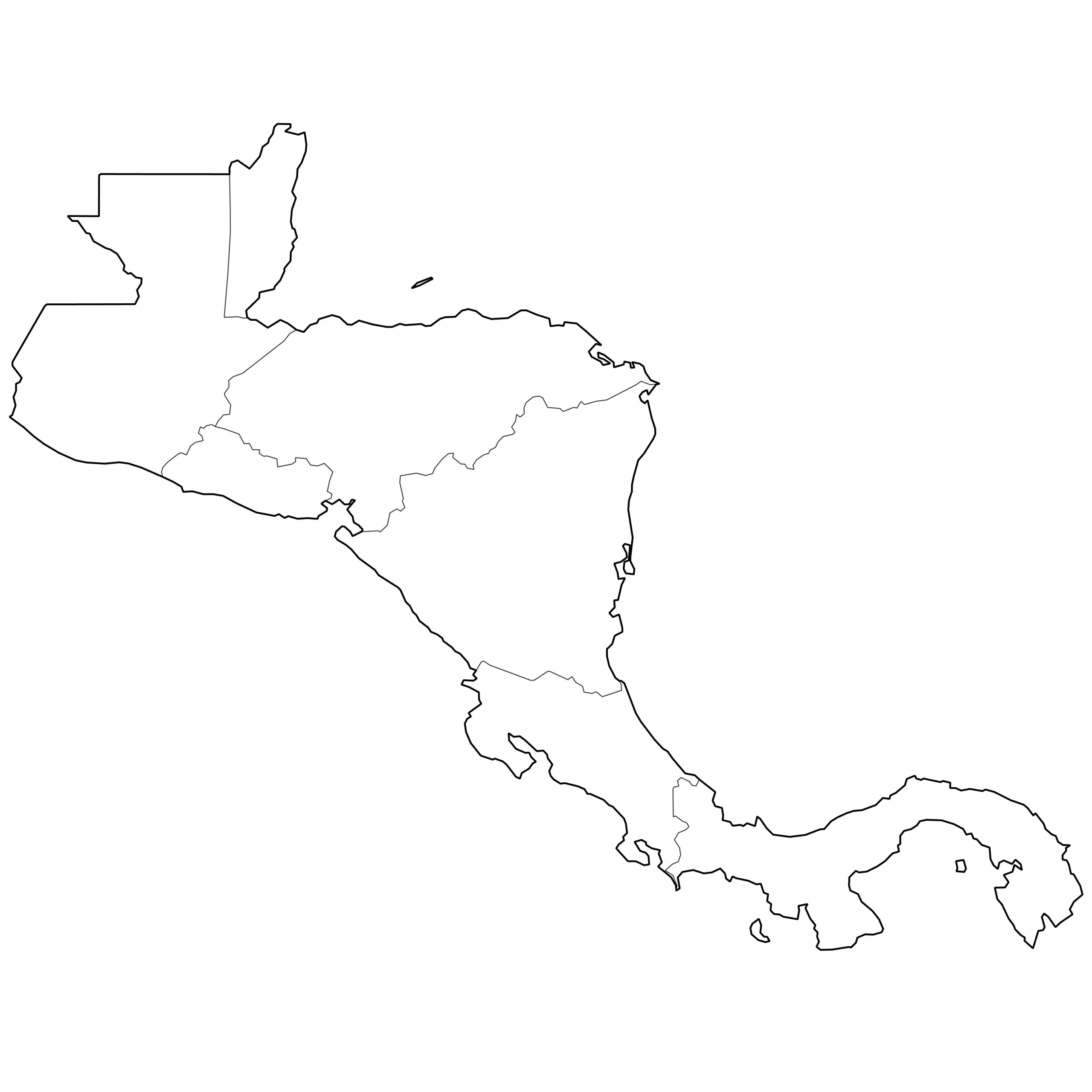 Blank Map Of Central America Ultimaps